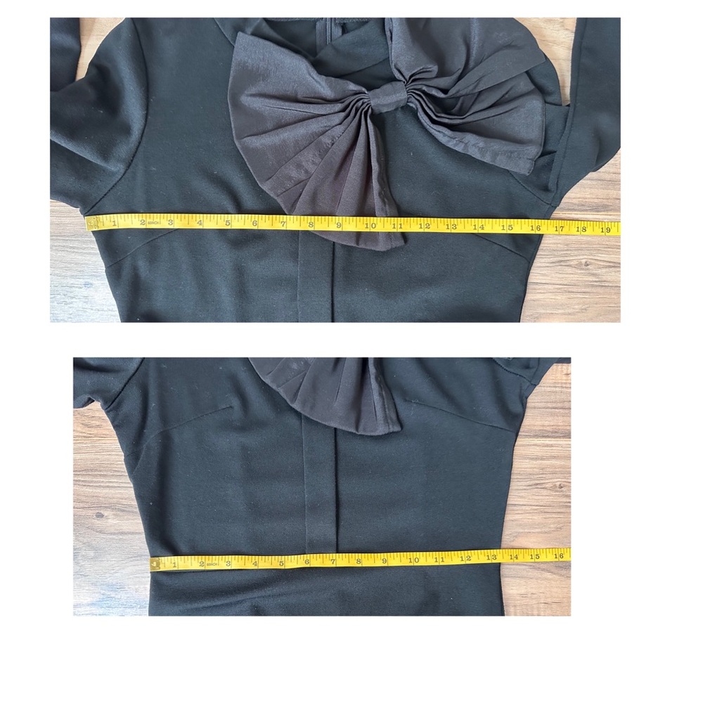Homeyee Women’s Vintage Bowknot 3/4 Sleeves Black Party Dress Size S / 4 - Picture 7 of 9